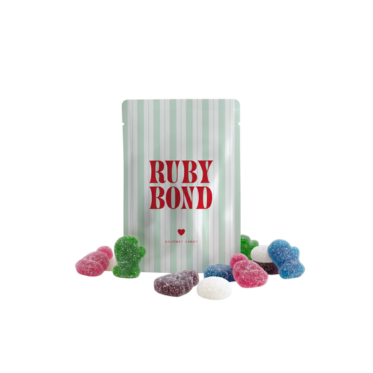 Ruby Bond Cozy Candy Mix Bag, a sour gummy Christmas stocking stuffer